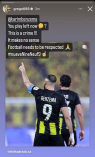 Karim Benzema's brother reacts on Instagram after the Super Cup final